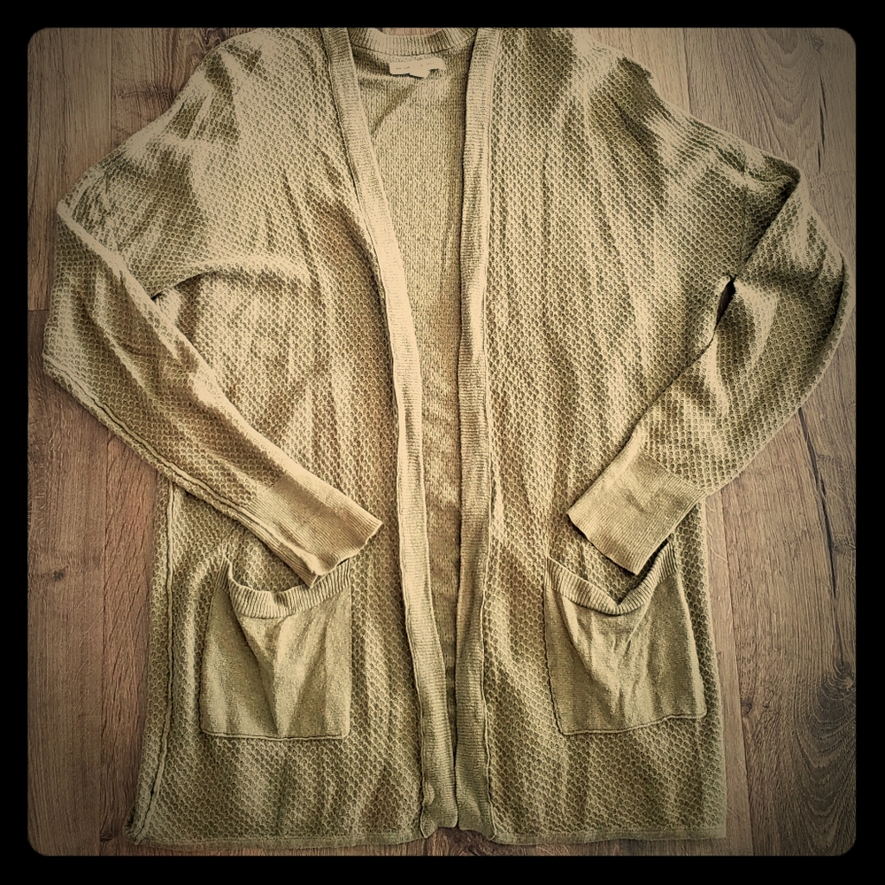 Green Cardigan Sweater